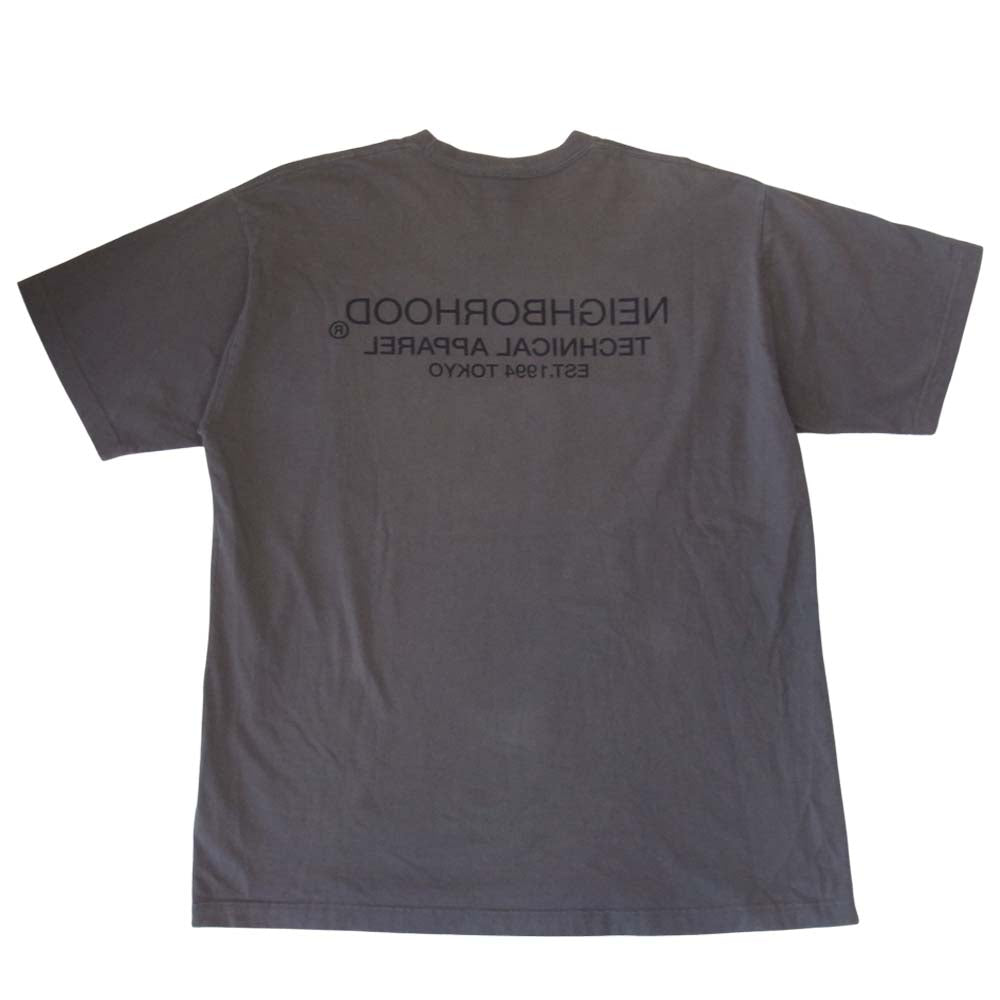 NEIGHBORHOOD ネイバーフッド 21SS LABEL C-TEE S/S ロゴ プリント 半袖 Tシャツ グレー系 L【中古】
