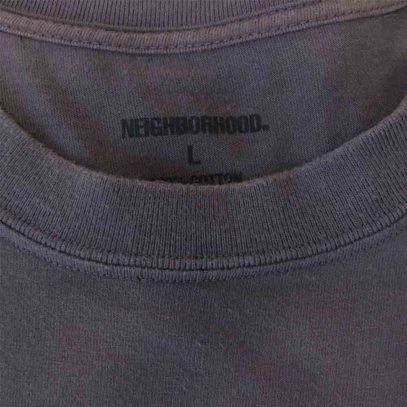 NEIGHBORHOOD ネイバーフッド 21SS LABEL C-TEE S/S ロゴ プリント 半袖 Tシャツ グレー系 L【中古】