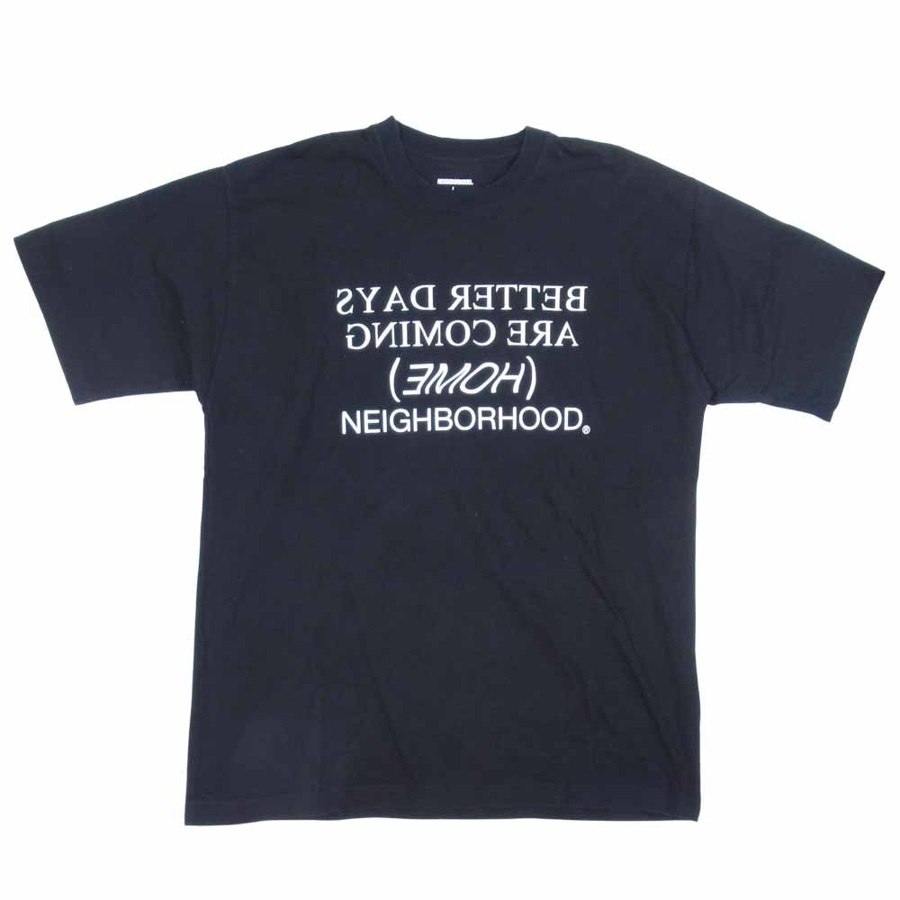 NEIGHBORHOOD ネイバーフッド 21SS Home C-Tee S/S  ロゴ プリント 半袖 Tシャツ ブラック系 L【中古】