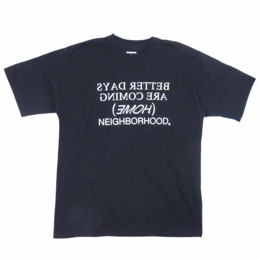 NEIGHBORHOOD ネイバーフッド 21SS Home C-Tee S/S  ロゴ プリント 半袖 Tシャツ ブラック系 L【中古】