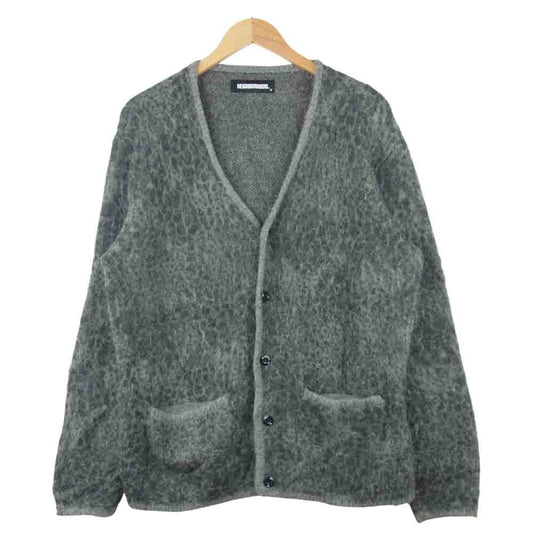 NEIGHBORHOOD ネイバーフッド 20AW 202FUNH-KNM05 MOHAIR CARDIGAN / NA-KNIT.LS モヘア カーディガン グレー系 M【中古】