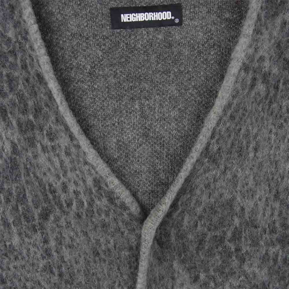 NEIGHBORHOOD ネイバーフッド 20AW 202FUNH-KNM05 MOHAIR CARDIGAN / NA-KNIT.LS モヘア カーディガン グレー系 M【中古】