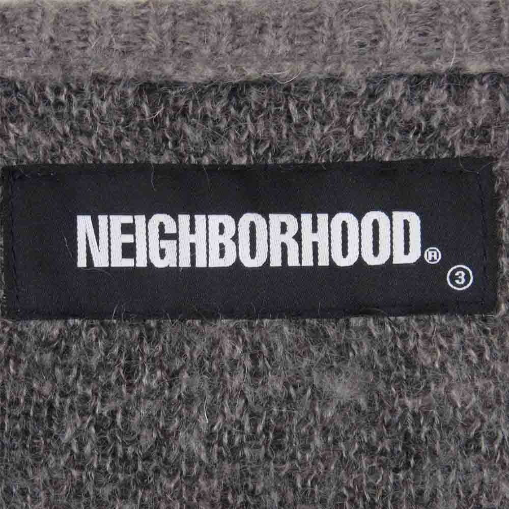 NEIGHBORHOOD ネイバーフッド 20AW 202FUNH-KNM05 MOHAIR CARDIGAN / NA-KNIT.LS モヘア カーディガン グレー系 M【中古】