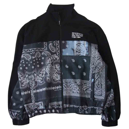NEIGHBORHOOD ネイバーフッド 21AW 212AQNH-JKM03 BANDANA CHOPPED TRACK / E-JKT バンダナ トラック ジャケット ブラック系 M【新古品】【未使用】【中古】