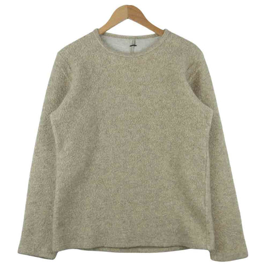 STRUM ストラム 18AW STC085-01 アンゴラ ウール 長袖 Tシャツ 日本製 ベージュ系 L【中古】