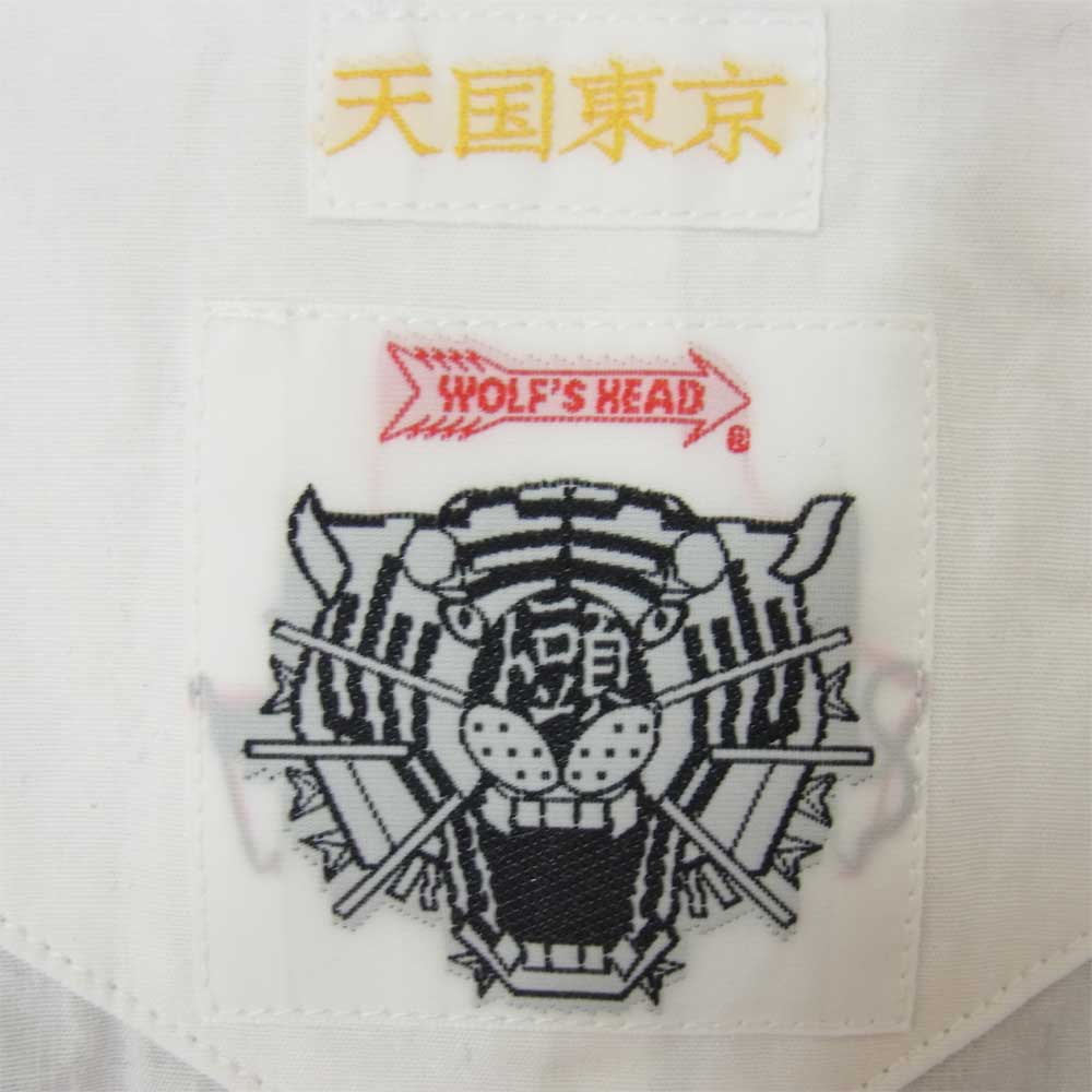 WACKO MARIA ワコマリア 21SS ×WOLF'S HEAD ウルフルズ ヘッド ダボ  シャツ ホワイト系 M【中古】
