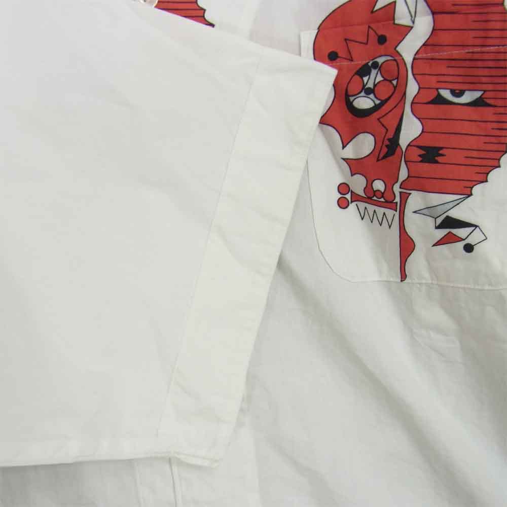 WACKO MARIA ワコマリア 21SS ×WOLF'S HEAD ウルフルズ ヘッド ダボ  シャツ ホワイト系 M【中古】