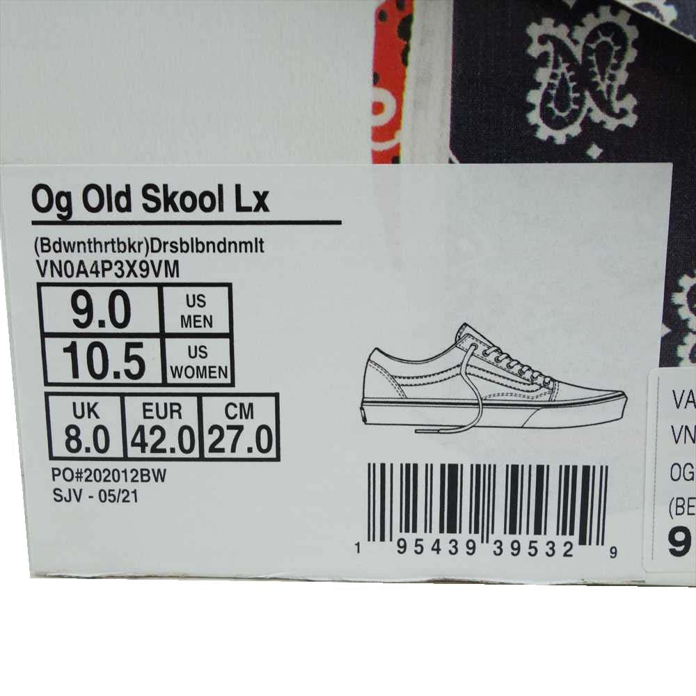 ベドウィン ×VANS OG OLD SKOOL LX バンズ オールド スクール マルチカラー系 ネイビー系 27ｃｍ【新古品】【未使用】【中古】