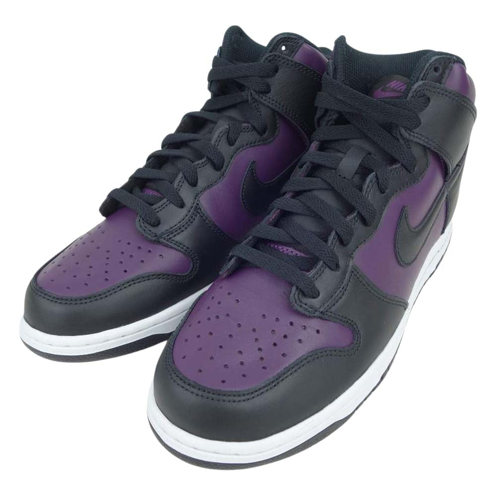 NIKE ナイキ 21SS dj0382-600 未使用 DUNK HI FRAGMENT DESIGN BEIJING ダンク ハイ フラグメント 北京 ブラック系 パープル系 27.5cm【極上美品】【中古】