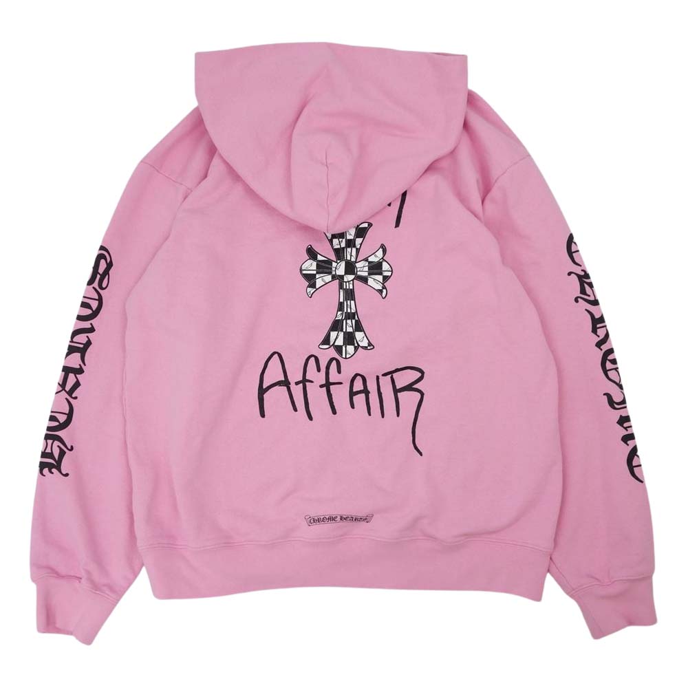 CHROME HEARTS クロムハーツ（原本無） 国内正規品 matty boy マッティ ボーイ バックプリント プルオーバー スウェット ピンク系 XXL【中古】