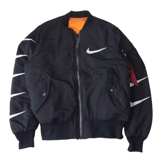 NIKE ナイキ ×alpha アルファ カスタム MA-1 ブラック系 M【中古】