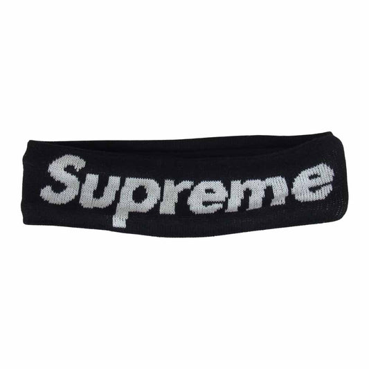 Supreme シュプリーム ×NEW ERA FLEECE LINED HEADBAND ニューエラ ヘッド バンド ヘアバンド ブラック系【中古】