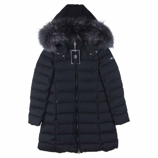 TATRAS タトラス LTA20A4571 国内正規品 LAVIANA ラヴィアナ ラクーンファー フード付き ウール ダウン ジャケット コート ブラック系 01【極上美品】【中古】