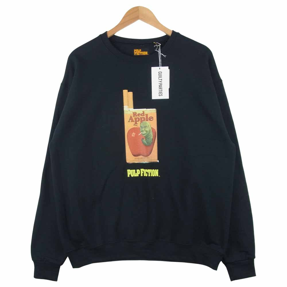 WACKO MARIA ワコマリア 21ss PF-WM-SS02 PULP FICTION CREW NECK SWEAT SHIRT パルプフィクション クルーネック スウェット ブラック系 L【美品】【中古】