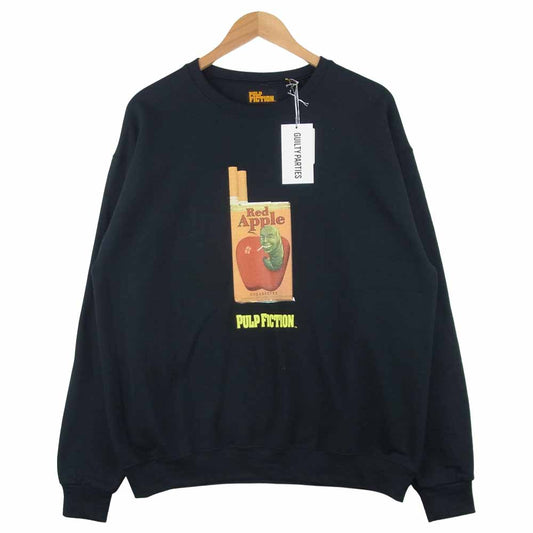 WACKO MARIA ワコマリア 21ss PF-WM-SS02 PULP FICTION CREW NECK SWEAT SHIRT パルプフィクション クルーネック スウェット ブラック系 L【美品】【中古】