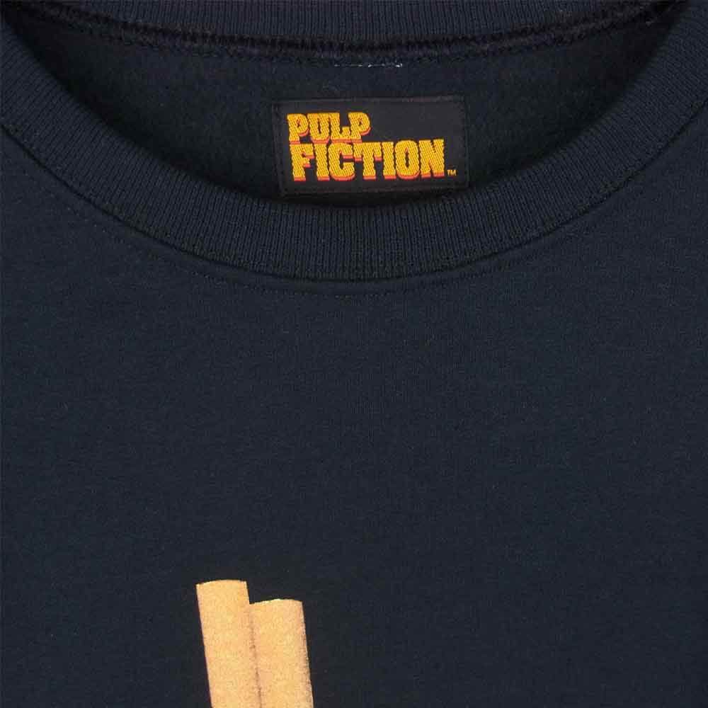 WACKO MARIA ワコマリア 21ss PF-WM-SS02 PULP FICTION CREW NECK SWEAT SHIRT パルプフィクション クルーネック スウェット ブラック系 L【美品】【中古】