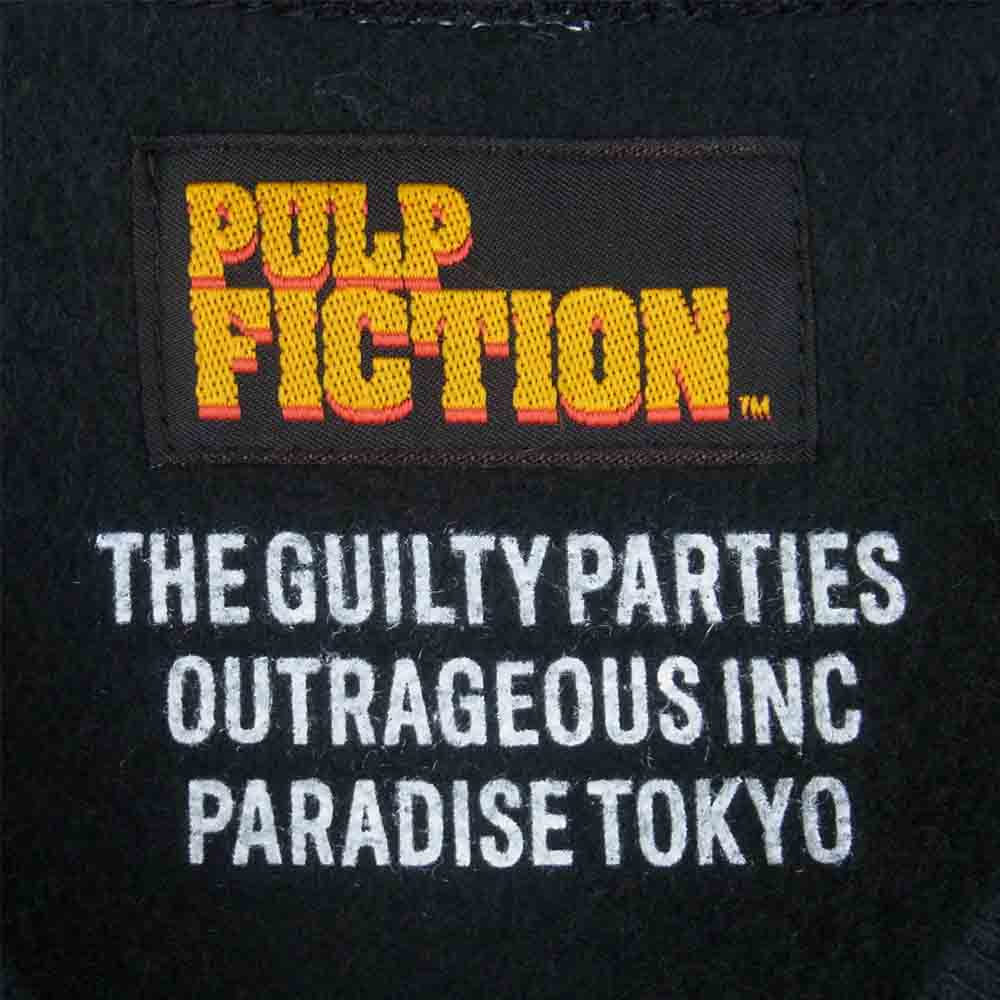 WACKO MARIA ワコマリア 21ss PF-WM-SS02 PULP FICTION CREW NECK SWEAT SHIRT パルプフィクション クルーネック スウェット ブラック系 L【美品】【中古】