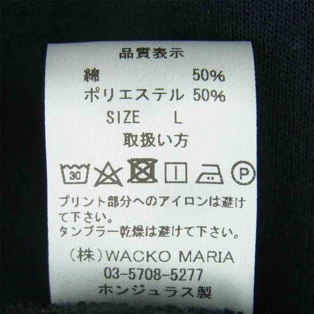 WACKO MARIA ワコマリア 21ss PF-WM-SS02 PULP FICTION CREW NECK SWEAT SHIRT パルプフィクション クルーネック スウェット ブラック系 L【美品】【中古】