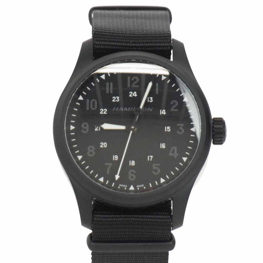HAMILTON ハミルトン × N. Hoolywood 21AW H89325430 Limited Edition エヌハリウッド 300本限定 カーキ フィールド オート 自動巻 時計 ブラック系【新古品】【未使用】【中古】
