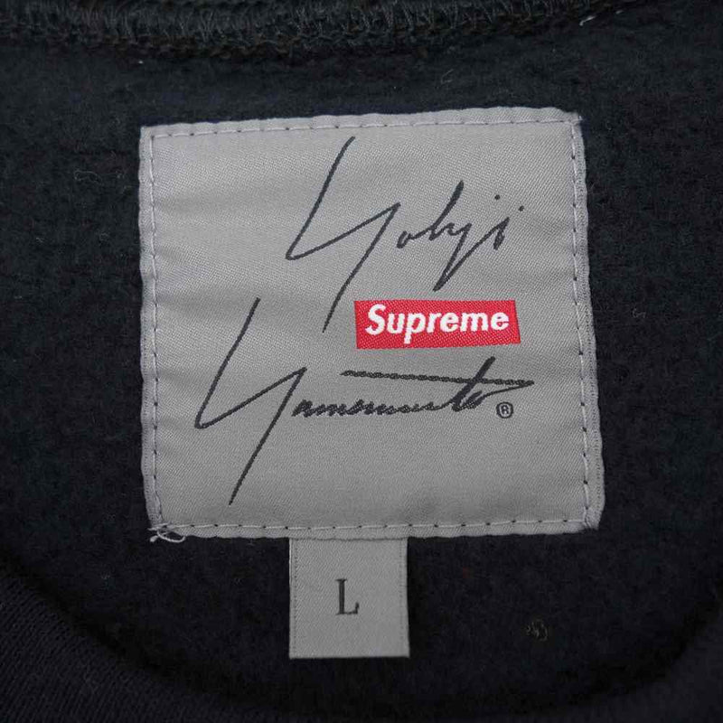 Supreme シュプリーム 20AW × Yohji Yamamoto Crew neck ヨウジ ヤマモト クルー ネック ブラック系 L【中古】