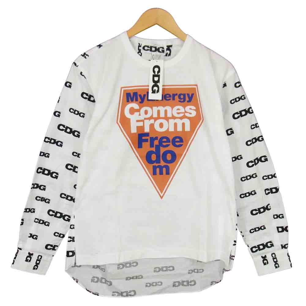 COMME des GARCONS コムデギャルソン CDG STUSSYステューシー SZ-B007 切替 総柄 長袖 シャツ ホワイト系 S【新古品】【未使用】【中古】