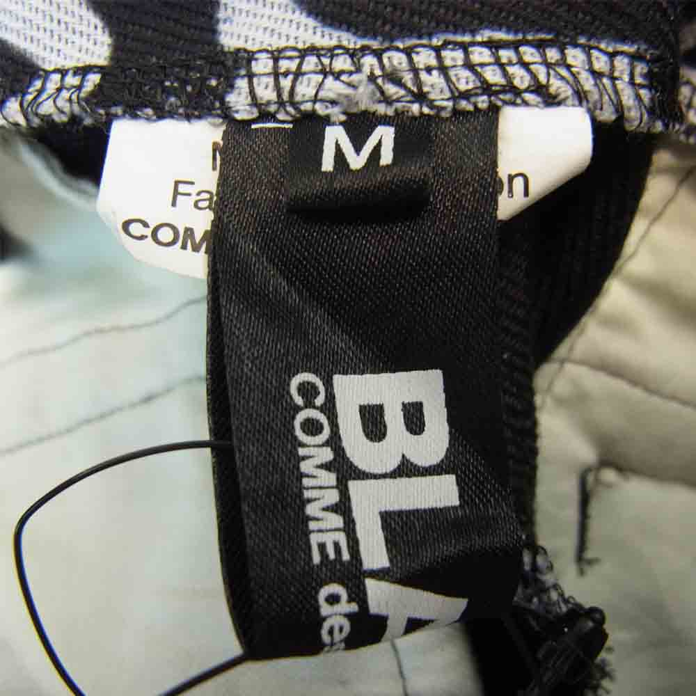 BLACK COMME des GARCONS ブラックコムデギャルソン 1D-P028 総柄 ポリ テーパード パンツ ブラック系 M【新古品】【未使用】【中古】