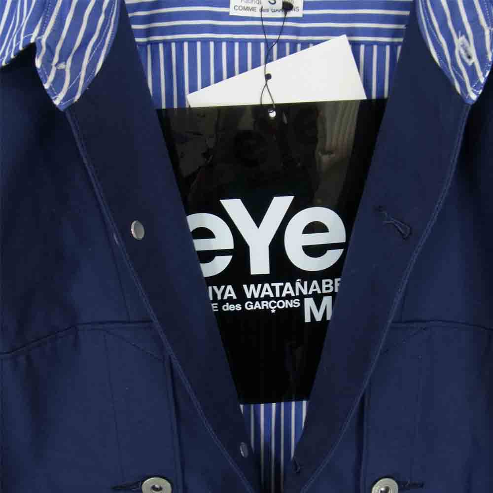 JUNYA WATANABE COMME des GARCONS MAN ジュンヤワタナベコムデギャルソンマン WG-B902 切替 シャツ ブルー系 S【新古品】【未使用】【中古】