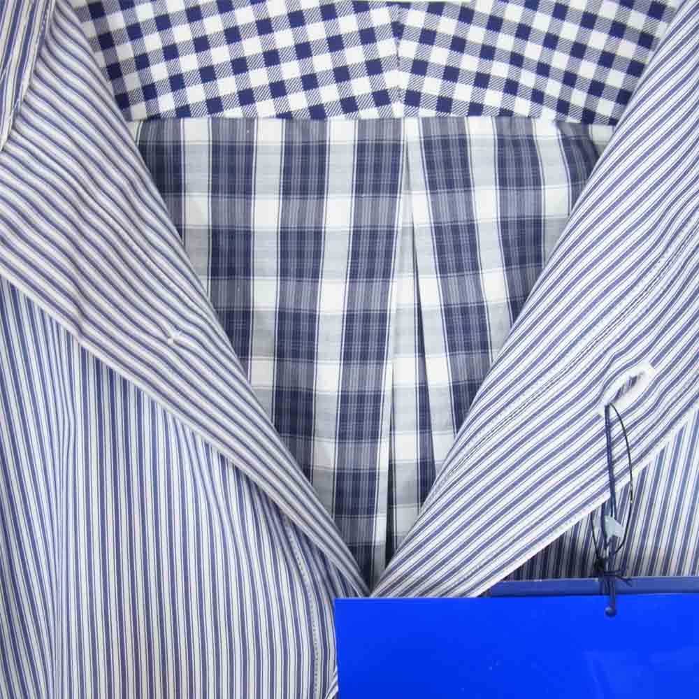 JUNYA WATANABE COMME des GARCONS MAN ジュンヤワタナベコムデギャルソンマン WG-B030 切替 ストライプ シャツ ブルー系 M【新古品】【未使用】【中古】