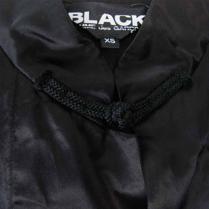 BLACK COMME des GARCONS ブラックコムデギャルソン 1C-J038 チャイナ シャツ ジャケット ブラック系 XS【新古品】【未使用】【中古】