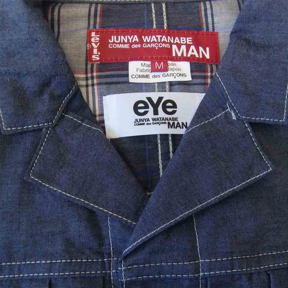 JUNYA WATANABE COMME des GARCONS MAN ジュンヤワタナベコムデギャルソンマン WG-J929 LEVIS リーバイス デニム カバーオール ジャケット インディゴブルー系 M【新古品】【未使用】【中古】