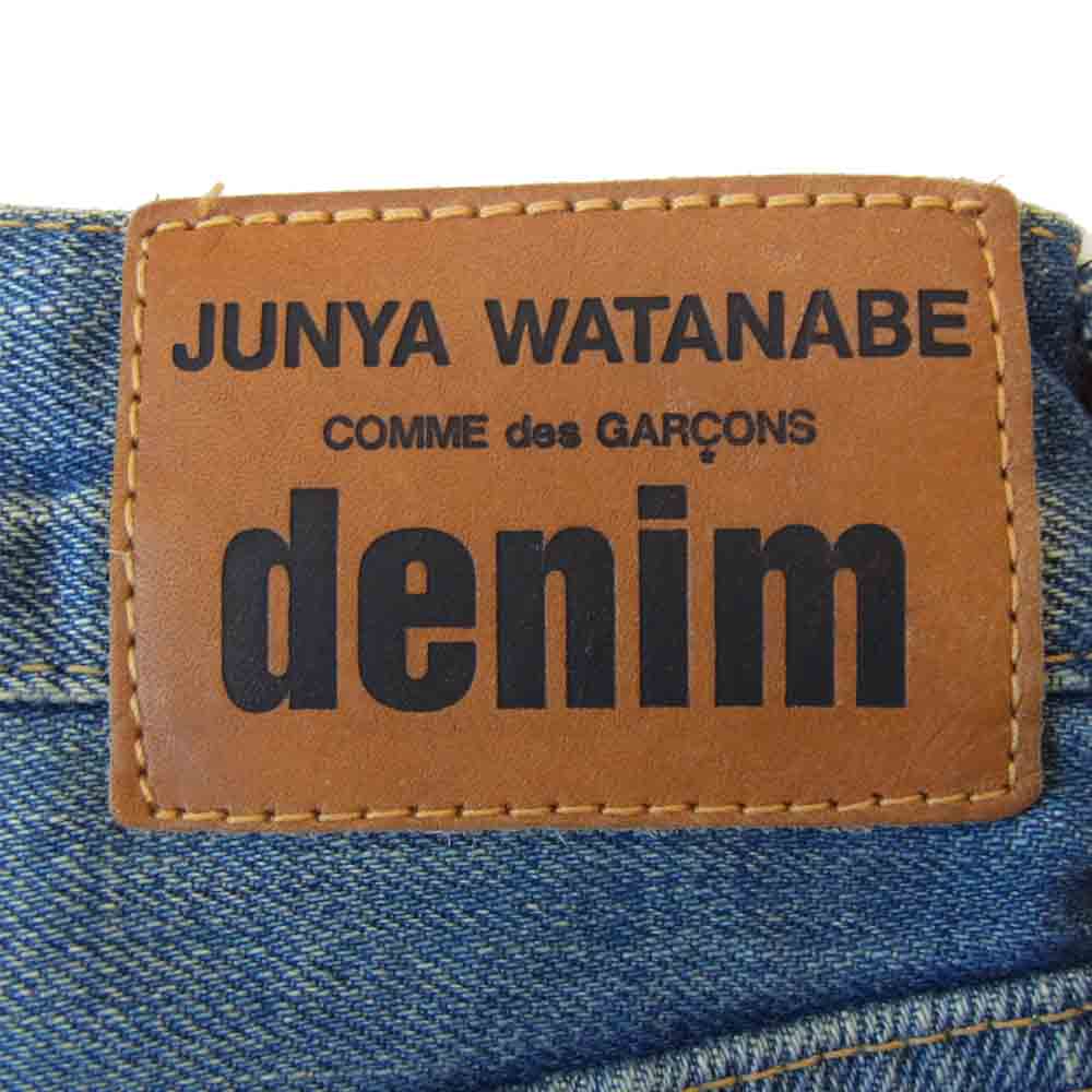 JUNYA WATANABE COMME des GARCONS MAN ジュンヤワタナベコムデギャルソンマン XF-P014 コットン セルビッチ 製品加工 パッチワーク デニム パンツ インディゴブルー系 L【新古品】【未使用】【中古】