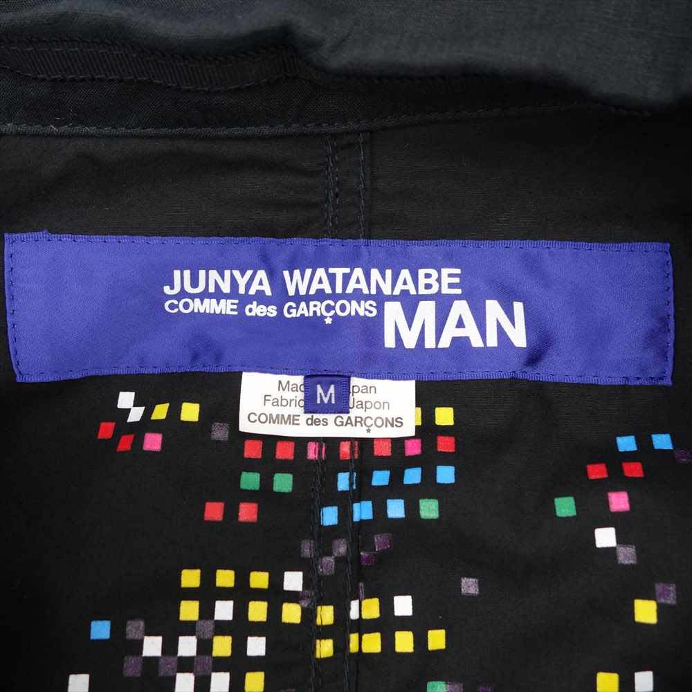 JUNYA WATANABE COMME des GARCONS MAN ジュンヤワタナベコムデギャルソンマン WG-J037 WORK LS PLAY 裏グラフィック プリント ジャケット ブラック系 M【新古品】【未使用】【中古】