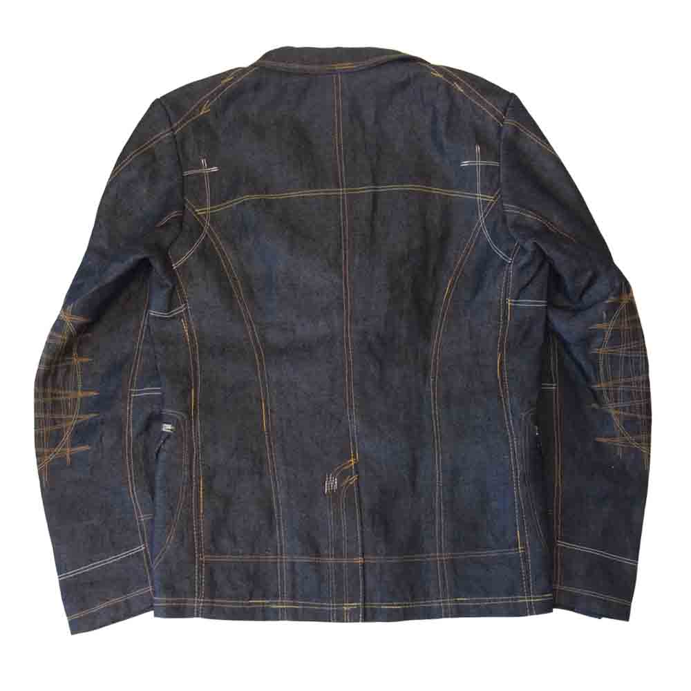 JUNYA WATANABE COMME des GARCONS MAN ジュンヤワタナベコムデギャルソンマン WG-J027 リネン デニム 3B ジャケット インディゴブルー系 S【新古品】【未使用】【中古】