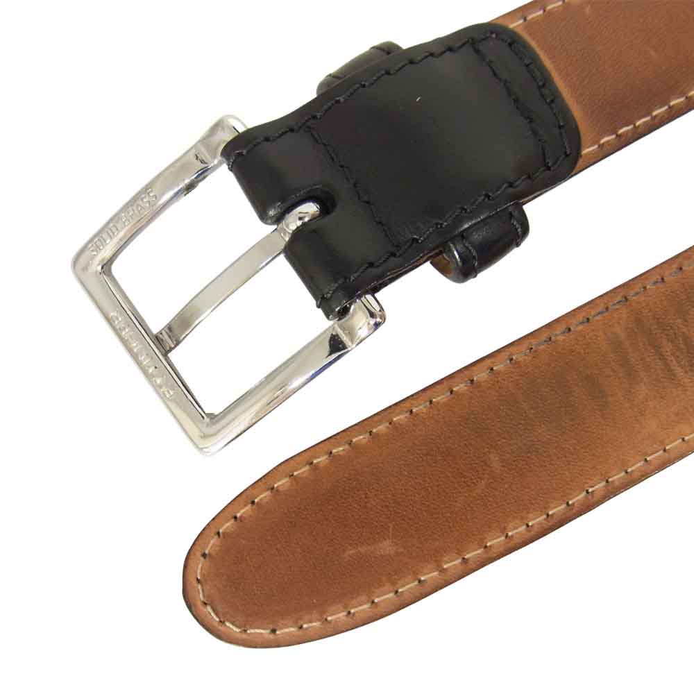 Ettinger エッティンガー BRIDLE LEATHER ブライドルレザー ベルト ブラック系 90【中古】