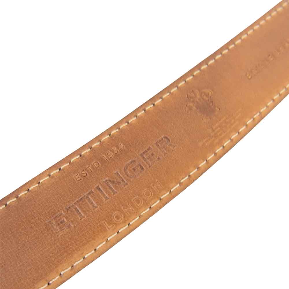 Ettinger エッティンガー BRIDLE LEATHER ブライドルレザー ベルト ブラック系 90【中古】