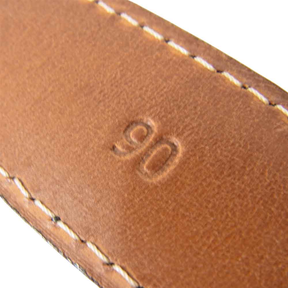Ettinger エッティンガー BRIDLE LEATHER ブライドルレザー ベルト ブラック系 90【中古】