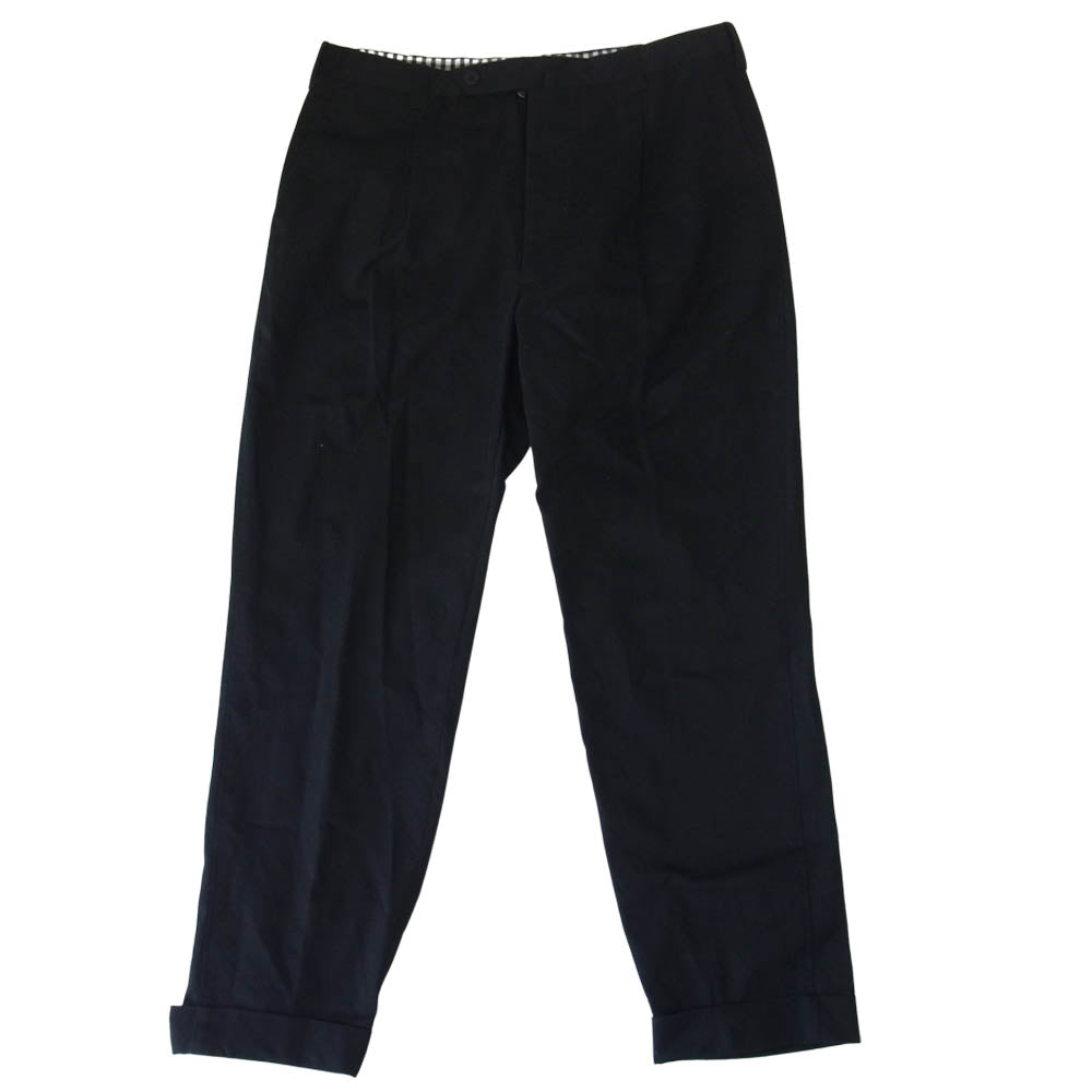 五十嵐トラウザーズ コットン 1タック センタープレス トラウザーズ パンツ ブラック系【中古】