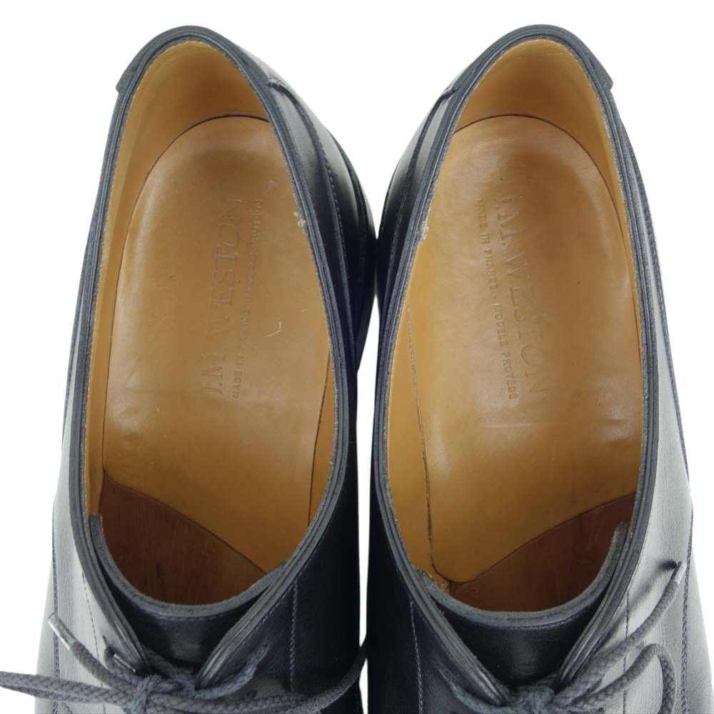ジェイエムウエストン M 301 641 GOLF OXFORD BLACK RUSSIAN ゴルフ オックスフォード キルト付属 Uチップ シューズ ブラック系 9/D【中古】