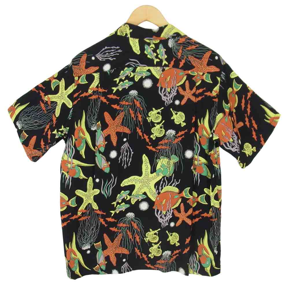 SUN SURF サンサーフ SS33867 RAYON S/S "UNDER SEA" レーヨン アロハ シャツ ブラック系 M【中古】