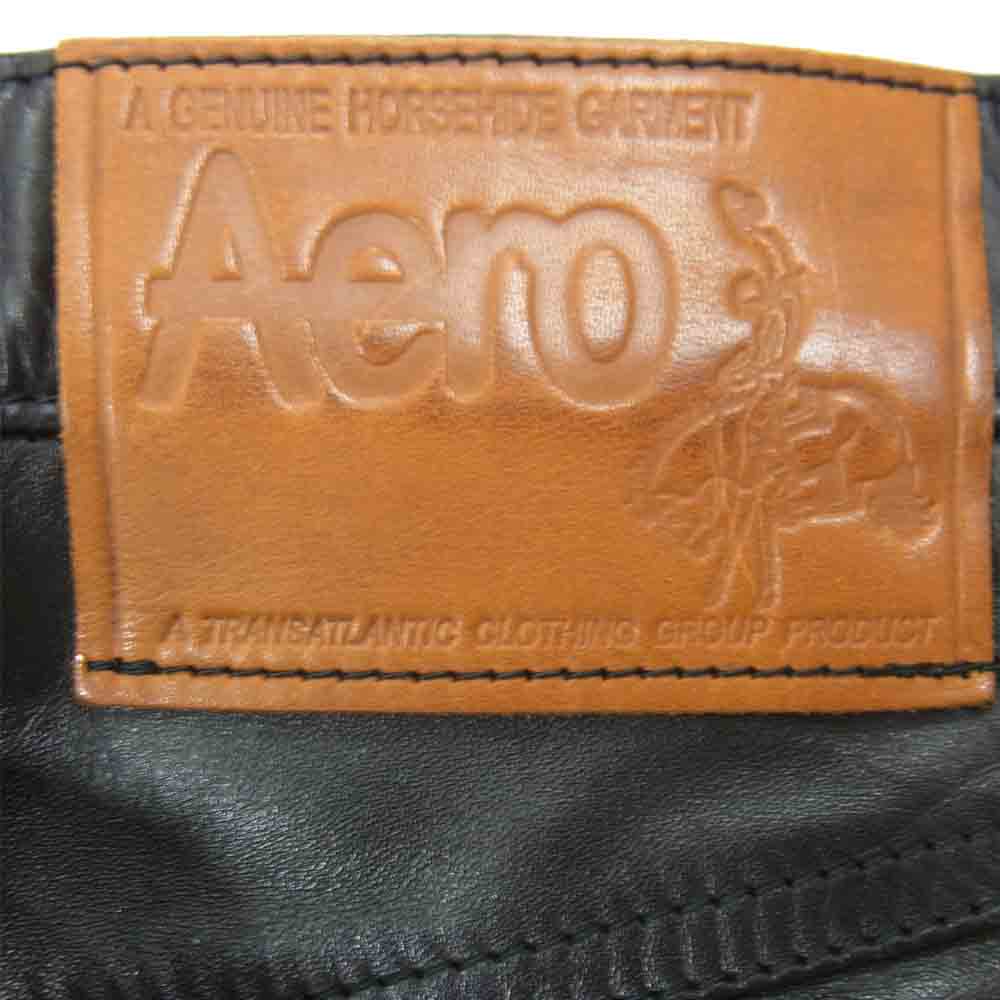 AERO LEATHER エアロレザー ホースハイド レザー パンツ ブラック系 29【中古】