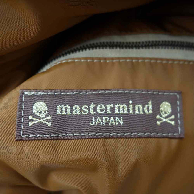 mastermind JAPAN マスターマインドジャパン × ロッキーマウンテン Rocky Mountain バックスカル 刺繍 レザー ヨーク ダウンベスト 40【中古】
