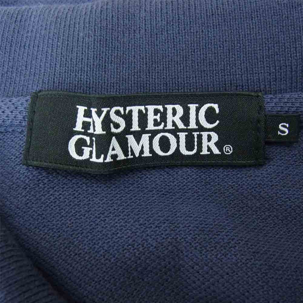 HYSTERIC GLAMOUR ヒステリックグラマー 0251CH01 ガール プリント ポロシャツ ネイビー系 S【中古】