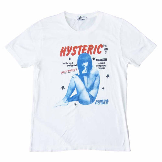 HYSTERIC GLAMOUR ヒステリックグラマー 0261CT10 EXOTIC PHOTOS ガール プリント Tシャツ ホワイト系 S【美品】【中古】