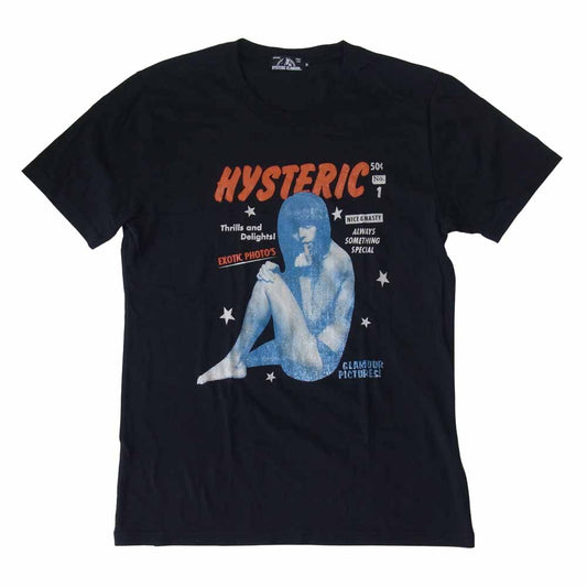 HYSTERIC GLAMOUR ヒステリックグラマー 0261CT10 EXOTIC PHOTOS ガール プリント Tシャツ ブラック系 S【美品】【中古】