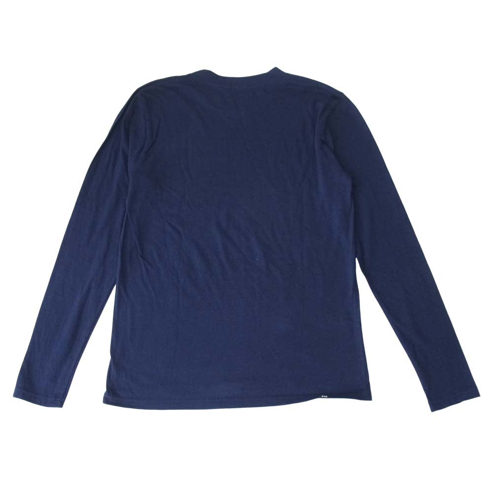 HYSTERIC GLAMOUR ヒステリックグラマー HIGH PERFORMANCE ロゴ ガール プリント 長袖 カットソー ネイビー ネイビー系 S【美品】【中古】