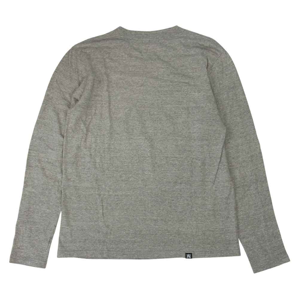 HYSTERIC GLAMOUR ヒステリックグラマー HIGH PERFORMANCE ロゴ ガール プリント 長袖 カットソー ライトグレー グレー系 S【美品】【中古】