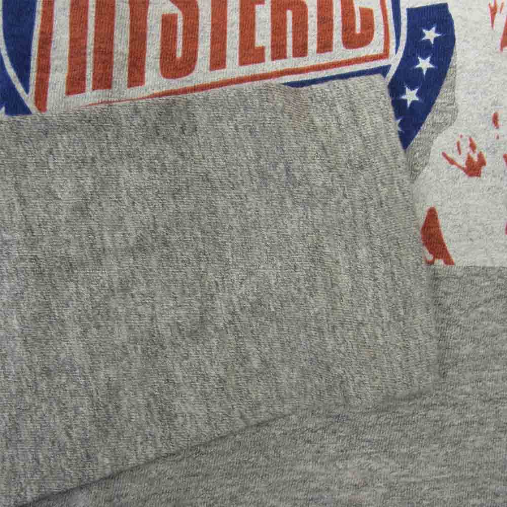 HYSTERIC GLAMOUR ヒステリックグラマー HIGH PERFORMANCE ロゴ ガール プリント 長袖 カットソー ライトグレー グレー系 S【美品】【中古】