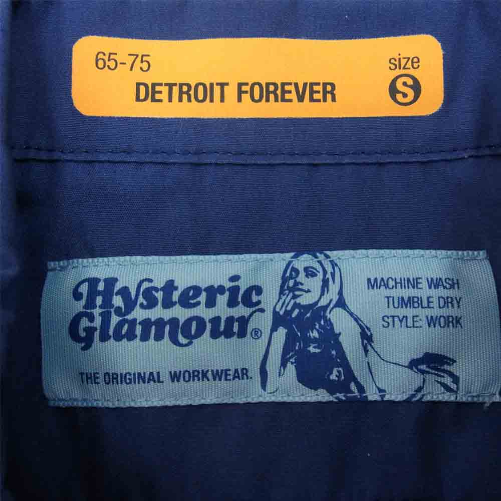 HYSTERIC GLAMOUR ヒステリックグラマー 02172AH08 HYS VILLAGE 半袖 エンジニア シャツ ネイビー系 S【美品】【中古】