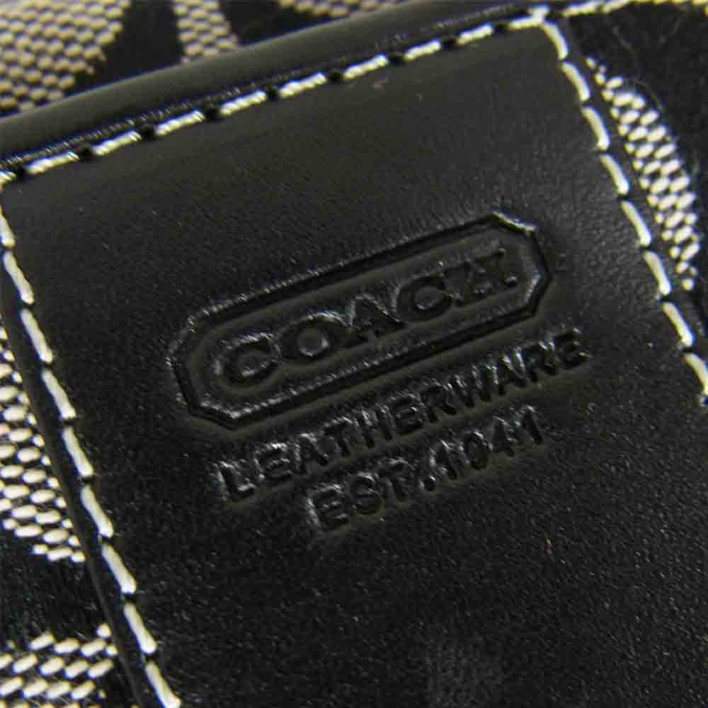 COACH コーチ 2WAY シグネチャー ショルダー ウエスト ポーチ バッグ ブルー系【中古】