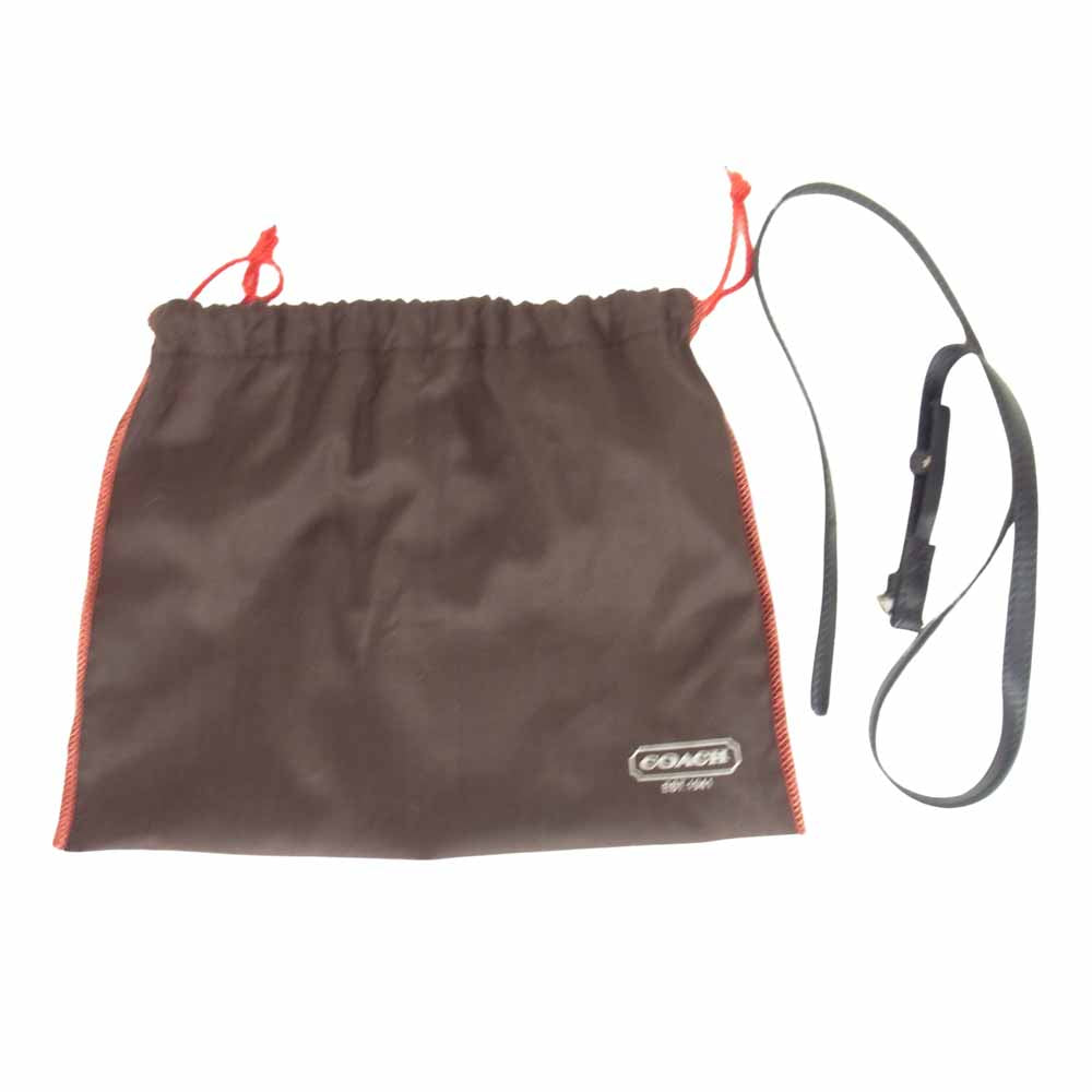 COACH コーチ 2WAY シグネチャー ショルダー ウエスト ポーチ バッグ ブルー系【中古】